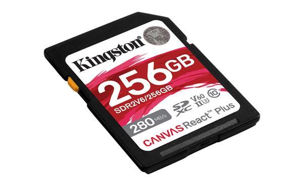 256 GB .SDXC karta Kingston . Canvas React Plus Class UHS-II