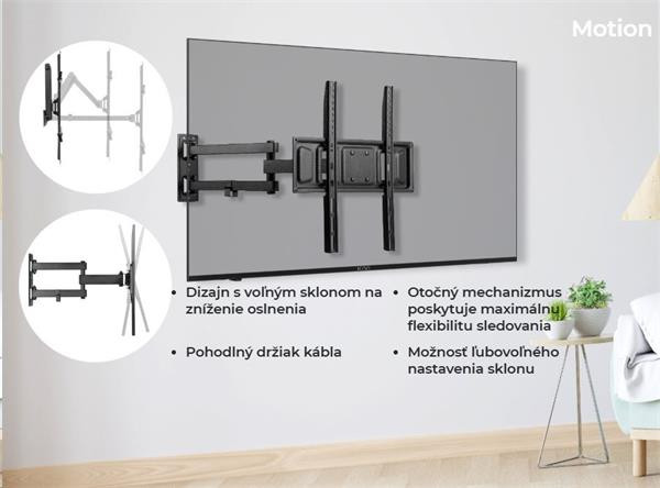 KIVI TV otočný držiak, dve ramená, VESA 100-400 , 32 - 55",