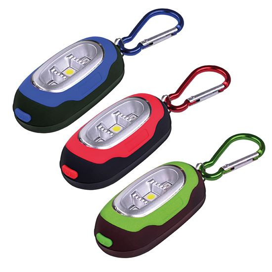 Solight LED svietidlo s karabínou, 30lm, COB LED, 2x CR2032