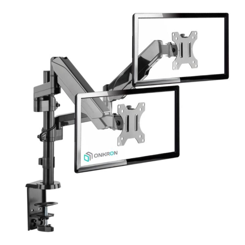 ONKRON Dual Monitor Desk Mount Stand for 13” to 32-Inch LCD