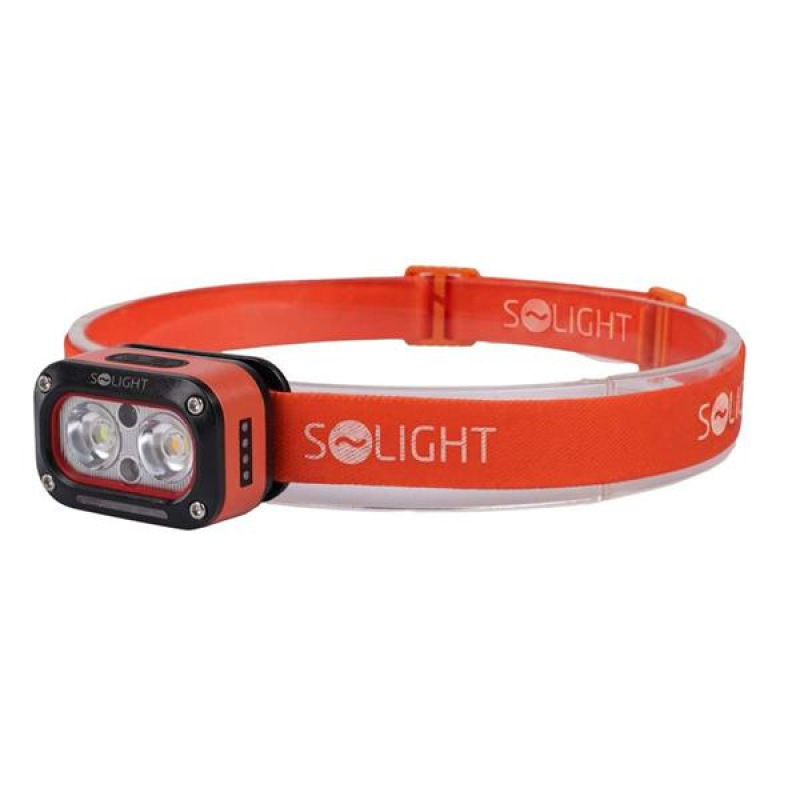 Solight LED čelová nabíjacia svietidlo, 250lm, teplé+studené