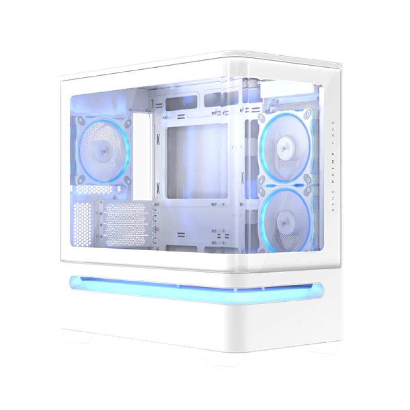 ASUS PRIME AP202 TG ARGB WHITE, 3x ARGB fan, mATX, USB-C, bi