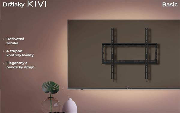 KIVI TV fixný nástenný držiak, VESA max 400x400 , 32 - 70",