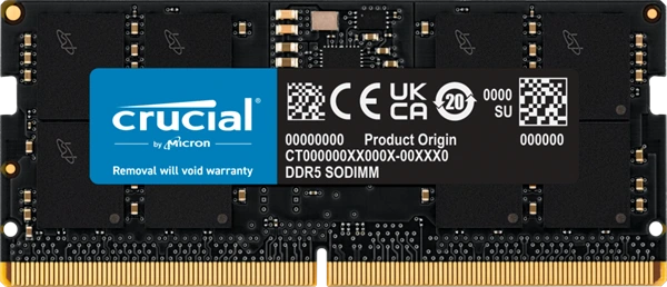 Crucial 16GB DDR5 5600MHz SODIMM CL46 Tray