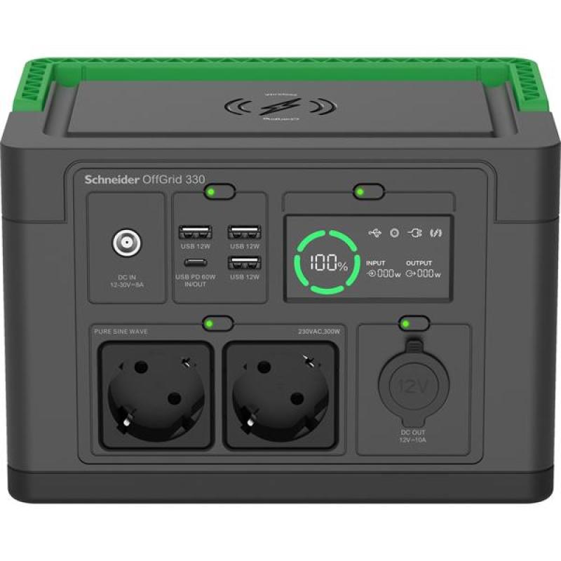 Schneider OffGrid Portable Power Station 330, 332Wh Lithium-