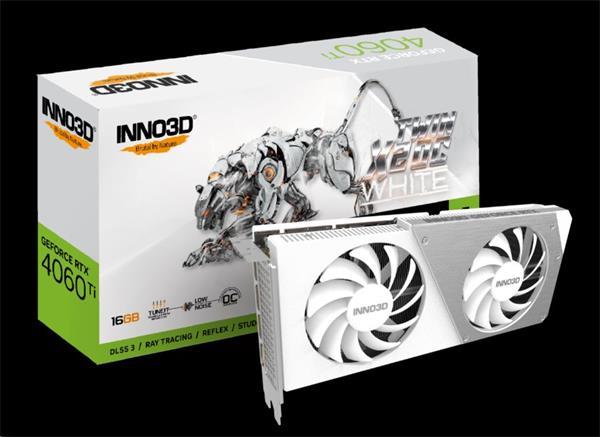 INNO3D GeForce RTX 4060TI Twin X2 OC White 16GB/128bit, GDDR