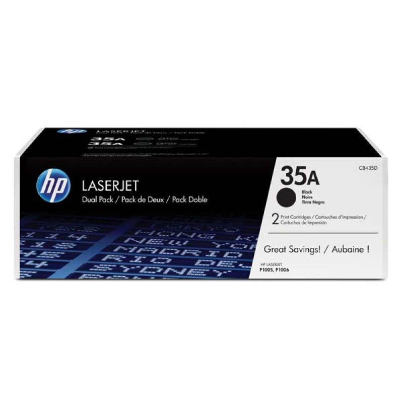 HP LaserJet CB435AD Black Dual Pack Print Cartridge