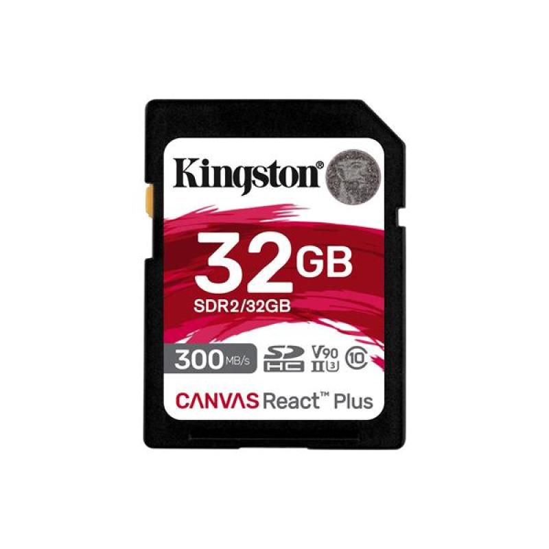32 GB .SDXC karta Kingston . Canvas React Plus Class UHS-II