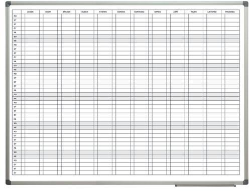 Ročná plánovacia tabuľa 90x120cm – CZ