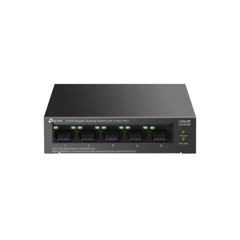 TP-LINK "5-Port Gigabit Desktop Switch with 4-Port PoE+ POR