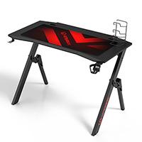 ULTRADESK Herný stôl ACTION V2, 110x59 cm, 75 cm, s XXL podložkou pod myš, držiak slúchad