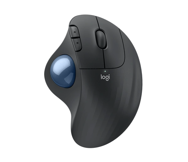 Logitech® M575S ERGO Wireless Trackball - GRAPHITE+BLUE BALL