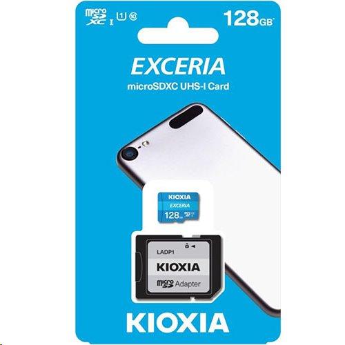 128 GB . microSDHC karta KIOXIA Exceria Class 10 UHS I U1 +