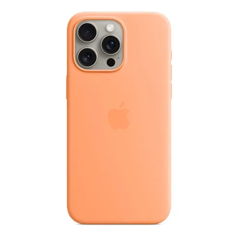 Apple iPhone 15 Pro Max Silicone Case with MagSafe - Orange