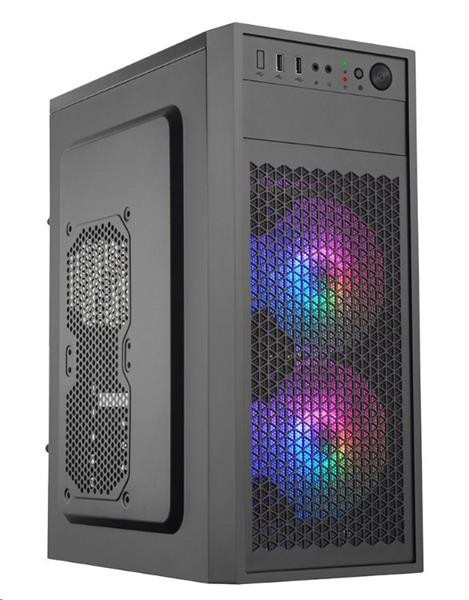 Eurocase ML N6-530B ARGB, skrinka ATX, 2x ARGB ventilátor, 2