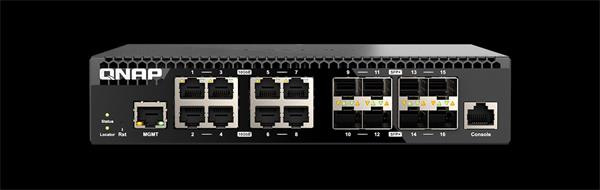 QNAP™ QSW-M3216R-8S8T Half-width Rackmount 16-Port 10GbE Lay