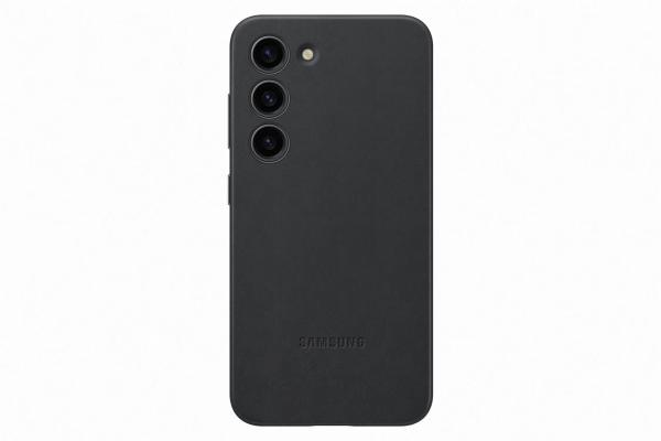 Samsung Kožený zadný kryt pre Samsung Galaxy S23, čierny