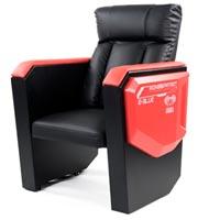 Herné sofa E-Blue COBRA, čierno-červená, pevná