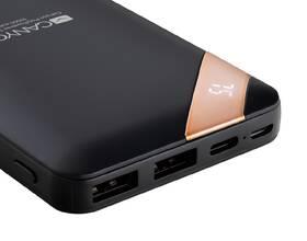 Powerbank Canyon 10.000 mAh, USB-C, s digitálnym displejom (CNE-CPBP20B) čierna