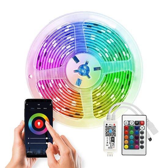 Solight Wifi Smart LED svetelný pás, RGB, 5m, sada s adaptér