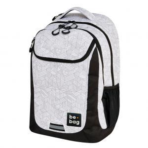 Školský batoh be.bag 31x22x46cm objem 27l Čiernobiele tvary