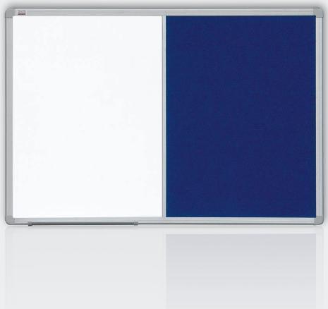 Kombinovaná tabuľa 60×90 filc modrý / magnet., Rám ALU23