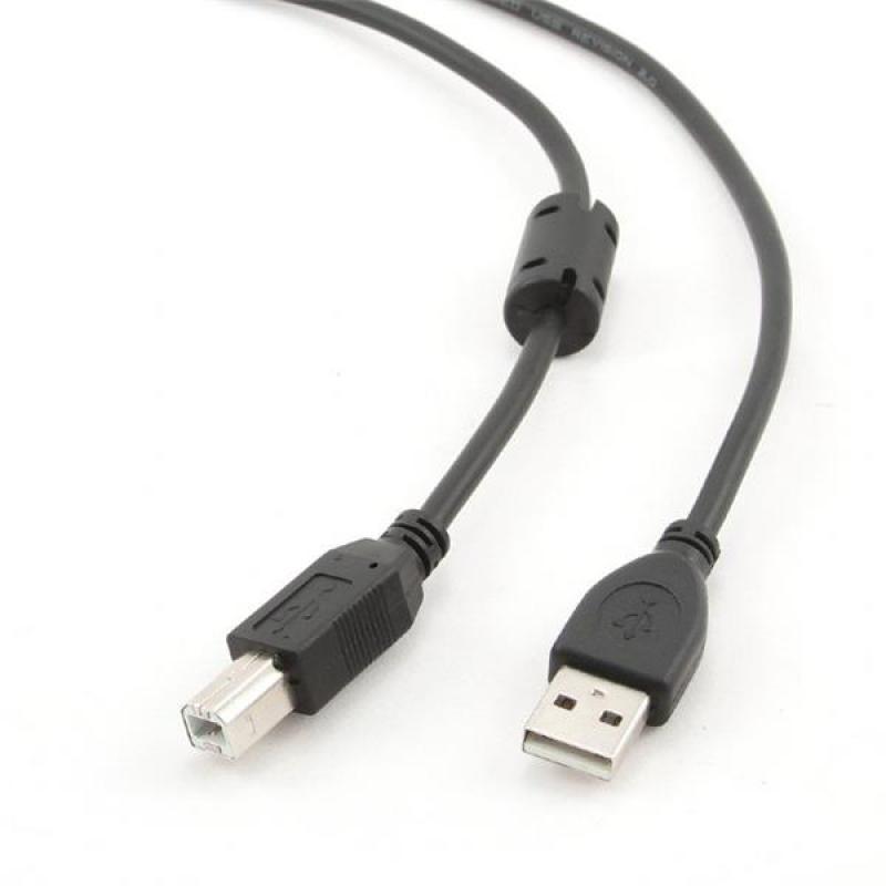 Gembird kábel USB 2.0 AM na USB 2.0 BM, prémiový, 4.5m, čier