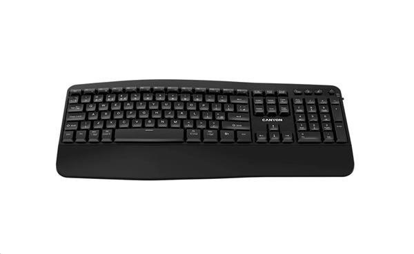 Canyon HKB-W6, 2v1 bezdrôtová 2.4GHz/BT klávesnica, ergonomi