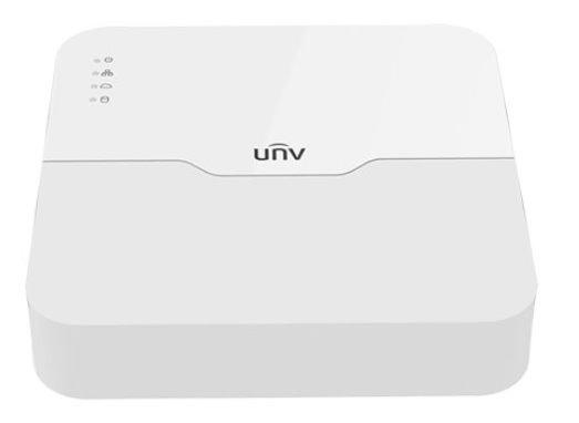 UNIVIEW NVR, 4 PoE (Max 54W) kanálů, H.265, 1x HDD, max 8 MP