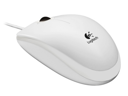 Logitech® B100 Optical USB Mouse - WHITE