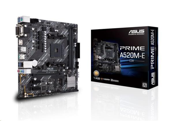 ASUS PRIME A520M-E/CSM soc.AM4 A520 DDR4 mATX M.2 D-Sub DVI