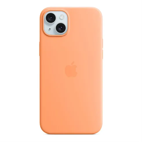 Apple iPhone 15 Plus Silicone Case with MagSafe - Orange Sor