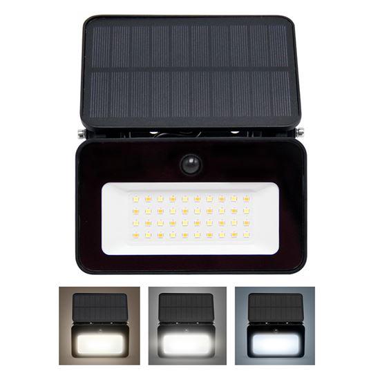 Solight LED solárny reflektor so senzorom, 6W, 660lm, 3CCT,