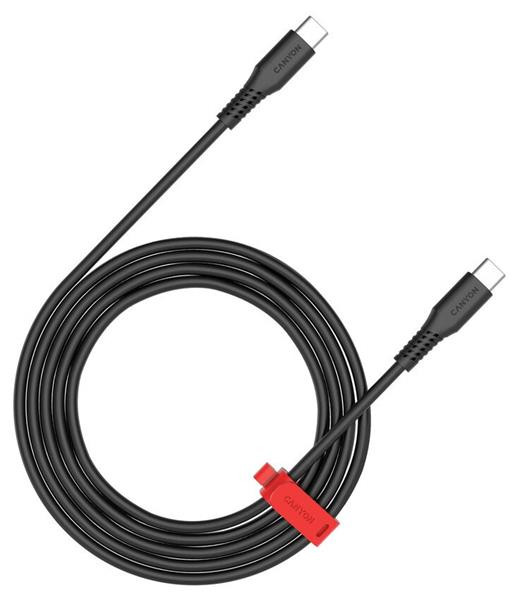 Canyon CC60SC20, 2 m kábel, USB-C / USB-C, PD 60 W, 480 Mbps