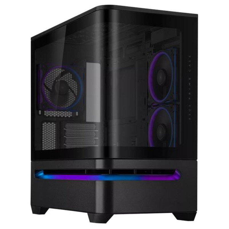ASUS PRIME AP202 TG ARGB BLACK, 3x ARGB fan, mATX, USB-C, či
