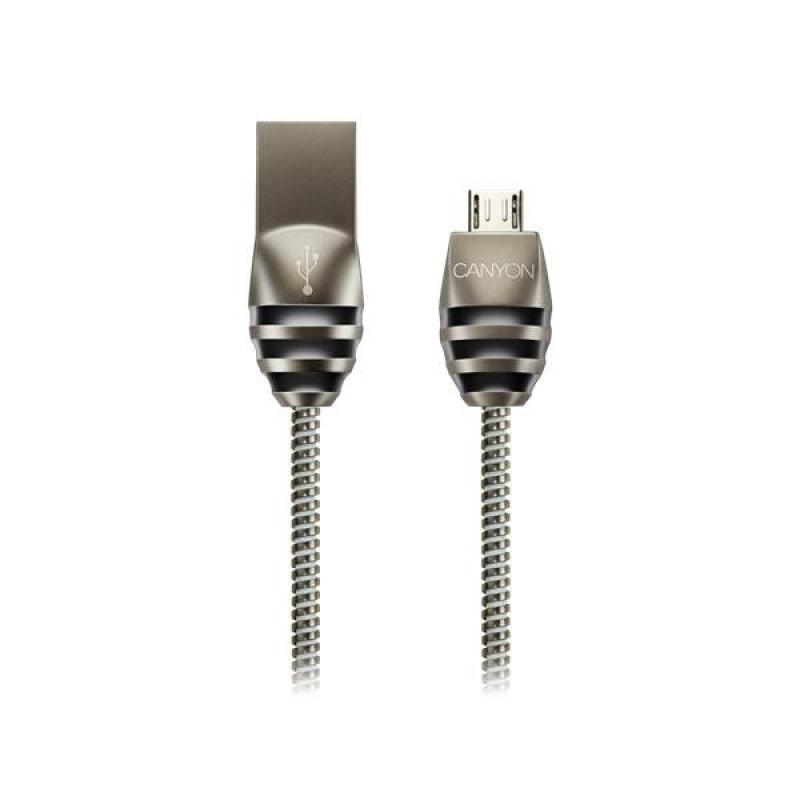 Canyon UM-5, 1m kábel micro-USB / USB 2.0, 5V/2A, priemer 3,