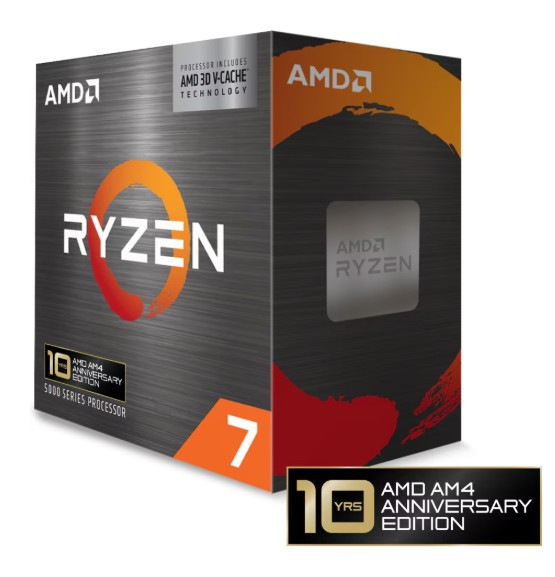 AMD, Ryzen 7 5800X3D, Processor BOX, soc. AM4, 105W, bez chl