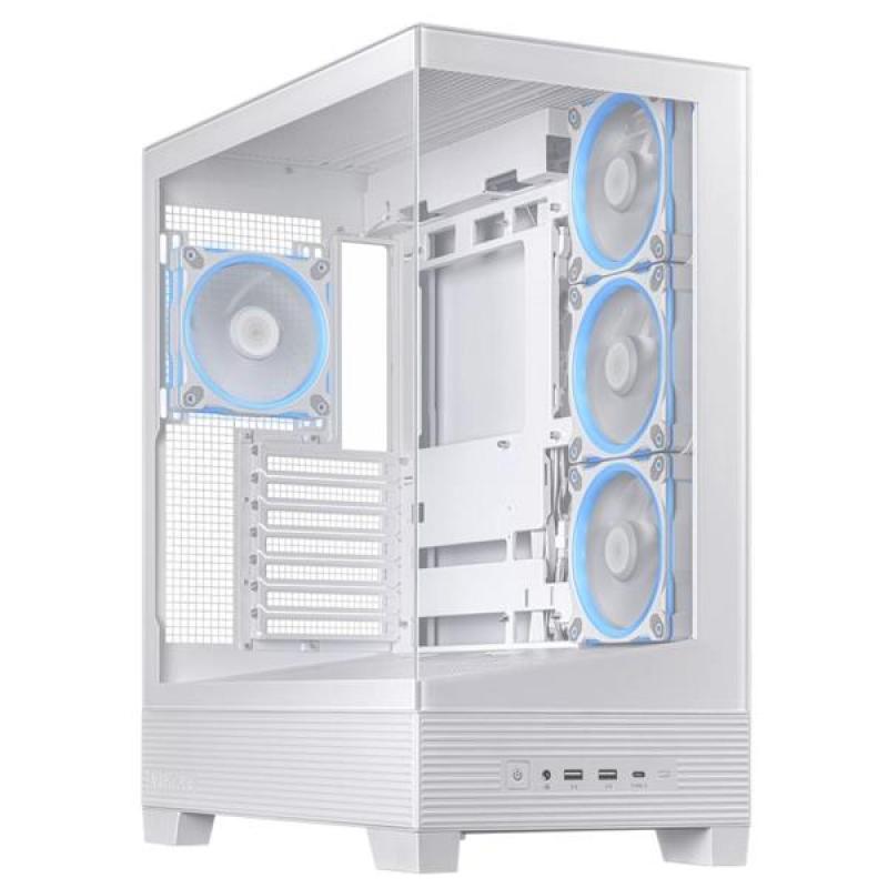 ASUS A31 PLUS TG ARGB WHITE skrinka ATX biela 4x ARGB fan