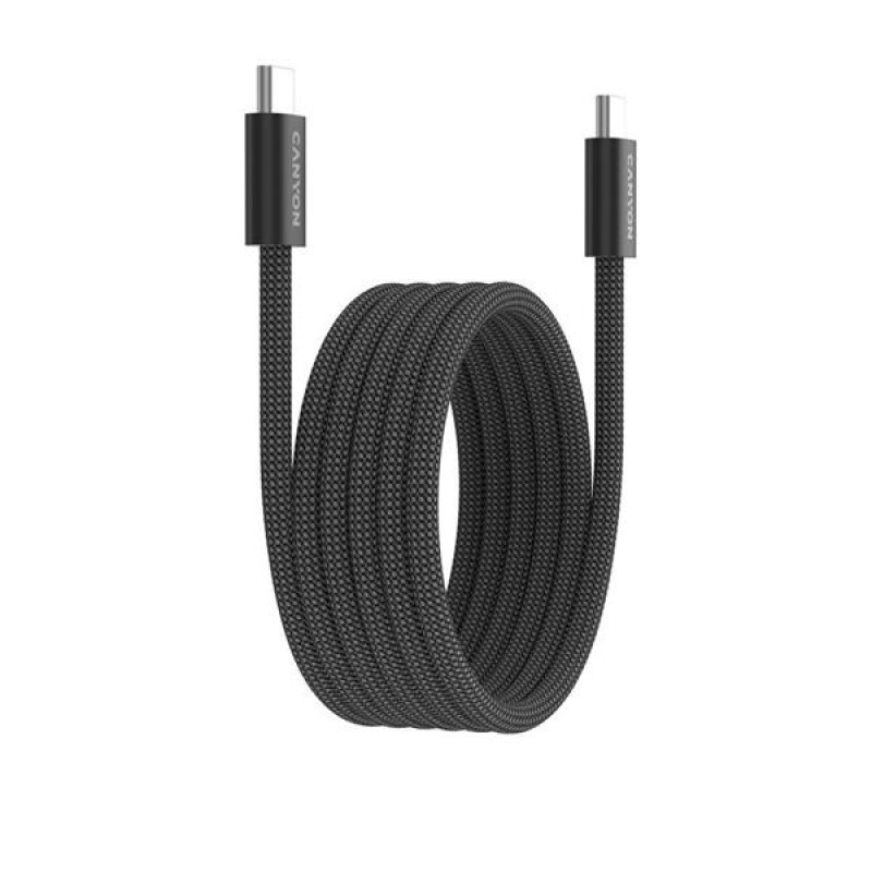 Canyon CCMG60AB15, 1 m kábel, USB-C / USB-C, magnet, PD 60 W
