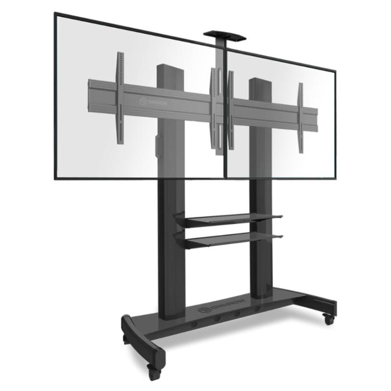 ONKRON Mobile TV Cart Dual TV Stand with Wheels for 40" – 60