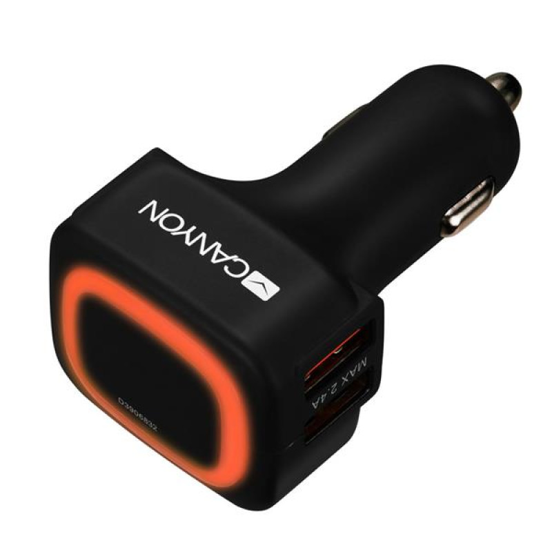 Canyon C-05, univerzálna autonabíjačka, 4x USB, výstup 5V/4.