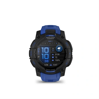 Garmin Instinct 3 - 45mm, AMOLED, Black, Bolt Blue silicone