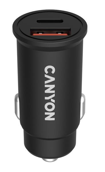 Canyon C-20B03, vysokorýchlostná autonabíjačka, 1xUSB-C, 30W