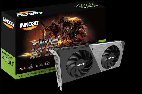 INNO3D GeForce RTX 4060TI Twin X2 OC 16GB/128bit, GDDR6X, HD