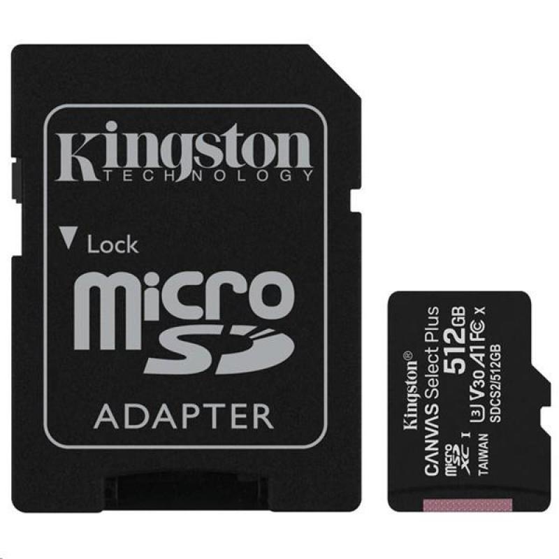 512 GB . microSDXC karta Kingston Canvas Select Plus Class 1