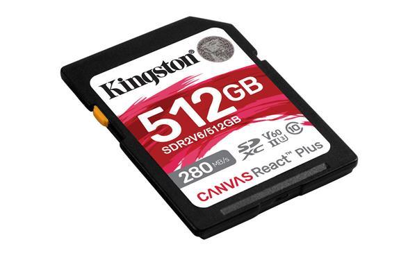 512 GB .SDXC karta Kingston . Canvas React Plus Class UHS-II