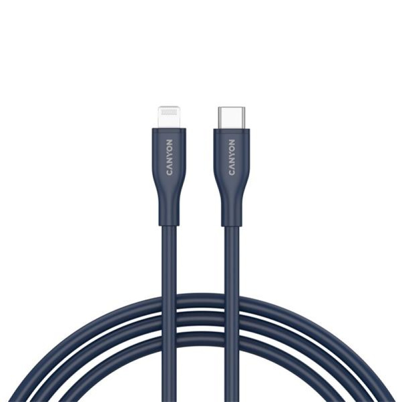 Canyon CLNM60SC10, 1 m kábel, USB-C / Lighting, MFi Apple sc