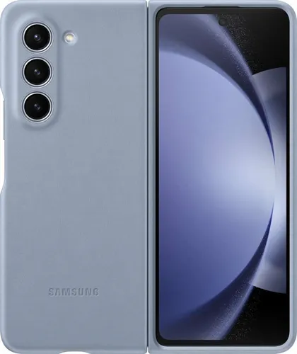 Samsung zadný kryt z EKO kože pre Fold5, modrý