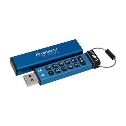 512 GB . USB 3.2 kľúč . Kingston IronKey Keypad 200 Enkrypte