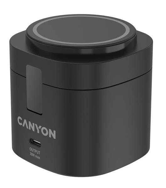 Canyon WS-405, 4v1, bezdrôtová Qi2 nabíjacia stanica pre 4 z